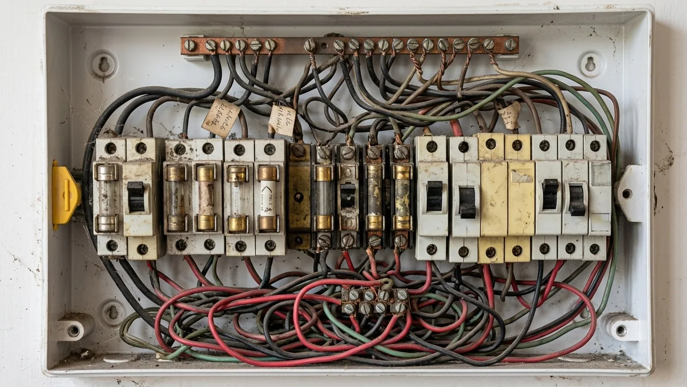 Installation de tableau électrique à Cholet — avant (chantier 4)